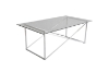 Picture of CROSS 47" Clear Glass Top Coffee Table with Silver Base