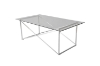 Picture of CROSS 47" Clear Glass Top Coffee Table with Silver Base