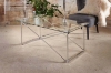 Picture of CROSS 47" Clear Glass Top Coffee Table with Silver Base