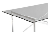 Picture of CROSS 47" Clear Glass Top Coffee Table with Silver Base