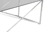 Picture of CROSS 47" Clear Glass Top Coffee Table with Silver Base