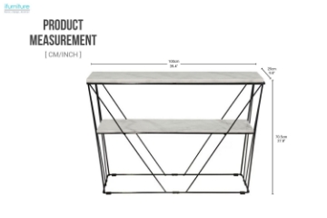 Picture of CUBE 39.4" Marble Top Console Table