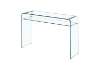 Picture of MURANO 47" Bent Glass Console Table with Shelf 