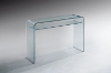 Picture of MURANO 47" Bent Glass Hall Table with Shelf 