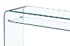 Picture of MURANO 47" Bent Glass Console Table with Shelf 