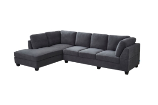 Picture of LIBERTY Premium Sectional Sofa (Dark Grey) - Chaise Facing Left without Ottoman