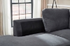 Picture of LIBERTY Premium Sectional Sofa (Dark Gray) - Chaise Facing Right with Ottoman