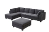 Picture of LIBERTY Premium Sectional Sofa (Dark Gray) - Chaise Facing Right with Ottoman