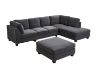 Picture of LIBERTY Premium Sectional Sofa (Dark Gray) - Chaise Facing Left with Ottoman