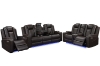 Picture of MONROSE Air Leather Power Reclining Sofa Range (Brown) - Armchair (1R)
