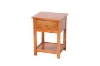 Picture of METRO Solid Pine Wood 1-Drawer Nightstand (Caramel)