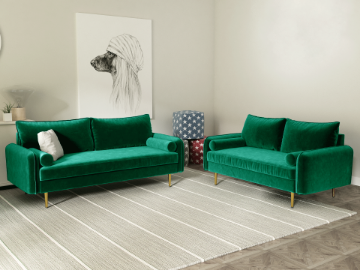 Picture of MARYJANET Velvet Sofa Range (Green)