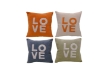Picture of LOVE Woolen Plush Cushion with Inner in Multiple Colors (17.7" x 17.7")
