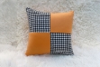 Picture of SQUARE Houndstooth Cushion with Inner (17.7" x 17.7") - Orange