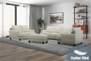 Picture of BALVINO Feather-Filled Fabric 3.5 Seater Sofa