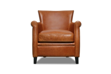 Picture of ALANA 100% Genuine Silky Aniline Leather Club Chair/Sofa Chair