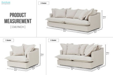 Picture of SPENCER Feather-Filled Fabric Sofa Range
