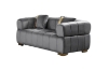Picture of VEGAS Chesterfield Velvet Sofa Range (Grey) - 2 Seater (Loveseat)