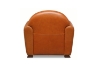 Picture of BOURBON 100% Genuine Silky Aniline Leather Club/Cigar Armchair/Sofa Chair