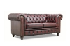 Picture of WILLIFORD 100% Genuine Leather Chesterfield Sofa Range (Maroon) - Loveseat + Sofa Set