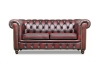 Picture of WILLIFORD 100% Genuine Leather Chesterfield Sofa Range (Maroon) - Loveseat + Sofa Set