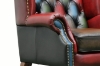 Picture of WILLIFORD 100% Genuine Leather Chesterfield High Back Wing Patchwork Armchair/Sofa Chair (Multicolor)