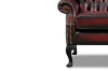Picture of WILLIFORD 100% Genuine Leather Chesterfield High Back Wing Armchair/Sofa Chair (Maroon)