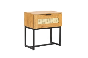 Picture of SAILOR 1-Drawer Nightstand with Rattan (Oak)