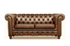 Picture of WILLIFORD 100% Genuine Leather Chesterfield Sofa Range (Tobacco) - Loveseat