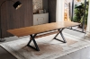 Picture of CAPITOL 71"-118" Adjustable & Extendable Dining Table with Metal Black Legs (Natural)