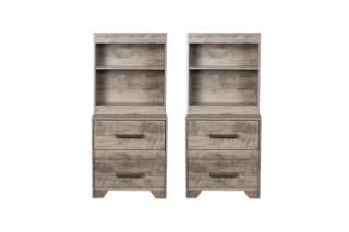 Picture of AGILENT 2-Drawer Nightstand Combo - 2 Sets Bedside+Side Pier Combo