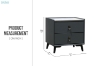 Picture of CUBA 2-Drawer Nightstand (Dark grey)