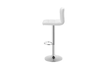 Picture of AKALI Adjustable Swivel Gas Lift Bar Stool (White) - Each