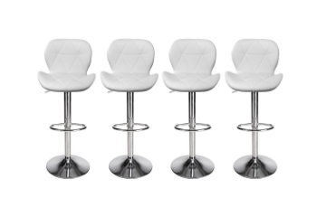 Picture of LIBBY Adjustable Swivel Gas Lift Bar Stool (White) - 4 Stools in 1 Carton