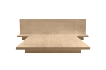 Picture of YUKI 3PC Japanese Low Height Bed Frame Combo Set with Headboard - Queen