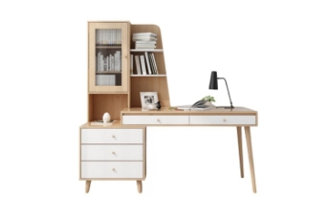 Picture of AZARIA Office Desk with Shelf & Drawers
