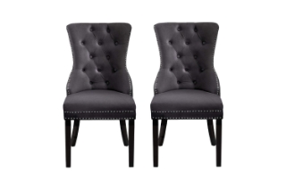 Picture of LAZAR Velvet Dining Chair with Rubberwood Legs - 2PC in 1 Carton