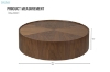 Picture of SKARA Genuine Walnut Veneer Round Coffee Table