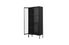Picture of STARK Steel Frame 71"x31.5" 2-Door Transparent Glass Display Cabinet(Black)