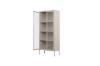 Picture of STARK Steel Frame 31.5"x71" 2-Door Transparent Glass Display Cabinet (Cream)