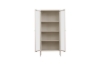 Picture of STARK Steel Frame 31.5"x71" 2-Door Transparent Glass Display Cabinet (Cream)