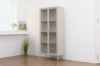 Picture of STARK Steel Frame 31.5"x71" 2-Door Transparent Glass Display Cabinet (Cream)