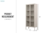 Picture of STARK Steel Frame 31.5"x71" 2-Door Transparent Glass Display Cabinet (Cream)