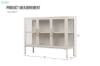 Picture of STARK Steel Frame 3-Door Transparent Glass Display Cabinet (47"x35.5" )