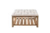 Picture of MARCEL Solid Wood Tufted Ottoman/Coffee Table with Shelf