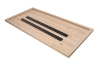 Picture of SYNERGYPLUS Dining Table with Trapezoid Metal Legs (Natural Oak) - 78.5"x39.5"