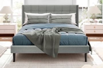Picture of SONOMA Fabric Bed Frame (Light Grey) - Double