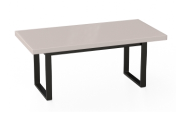 Picture of SYNERGYPLUS Dining Table with Square Metal Legs (Champagne) - 71"x35.5"