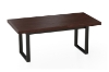 Picture of SYNERGYPLUS Dining Table with Square Metal Legs (Walnut) - 78.5"x39.5"