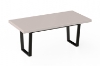 Picture of SYNERGYPLUS Dining Table with Trapezoid Metal Legs (Champagne) - 78.5"x39.5"